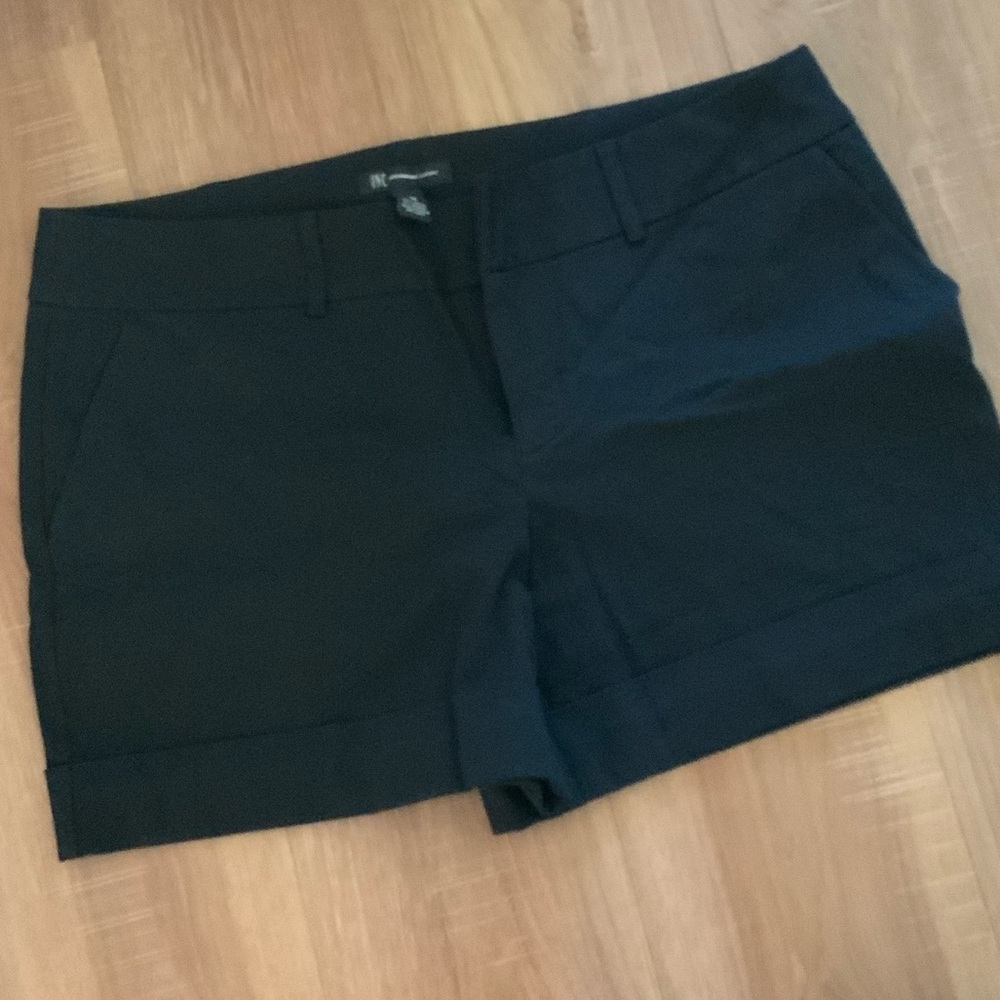 INC International Concepts Black Cuffed Bermuda Shorts